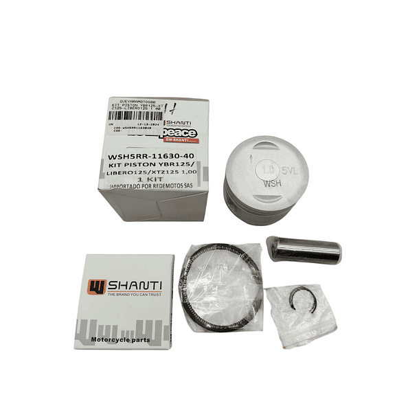 Kit Piston Ybr125-xtz125-libero125 1.00 Shanti 1