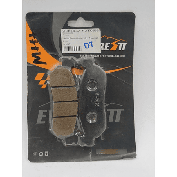 pastilla de freno dt125-cripton110 everestt 2