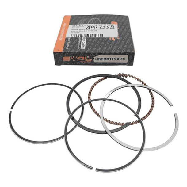 anillos ybr125-libero125-xtz125 0.50 evol 2