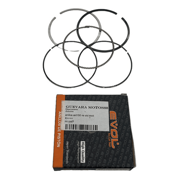 anillos akt150 ne std para piston bajo evol 3