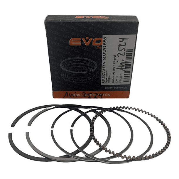 anillos akt150 ne 0.75 para piston bajo evol 1
