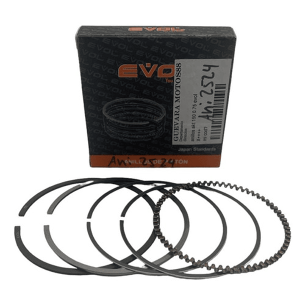 anillos akt150 ne 0.75 para piston bajo evol 2