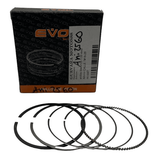 anillos ybr125-libero125-xtz125 10 evol 2