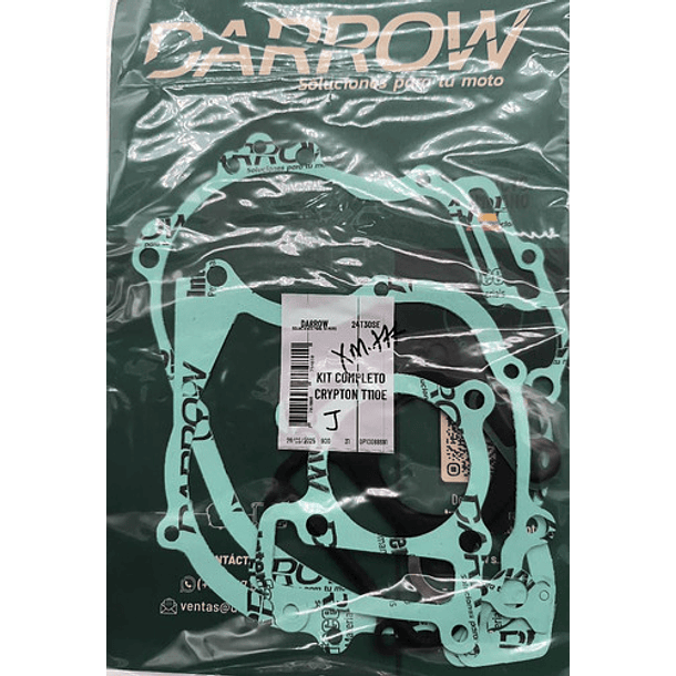 kit completo empaques cripton 110 darrow + 3