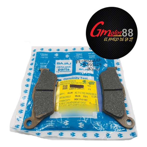 pastilla de freno fz16-discover-pulsar-ybr125mv original 3