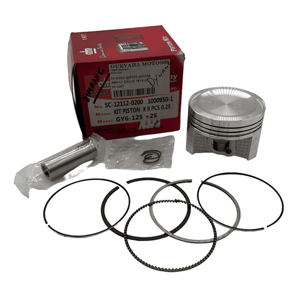 kit piston dynamic 125 0.25 coronita 1