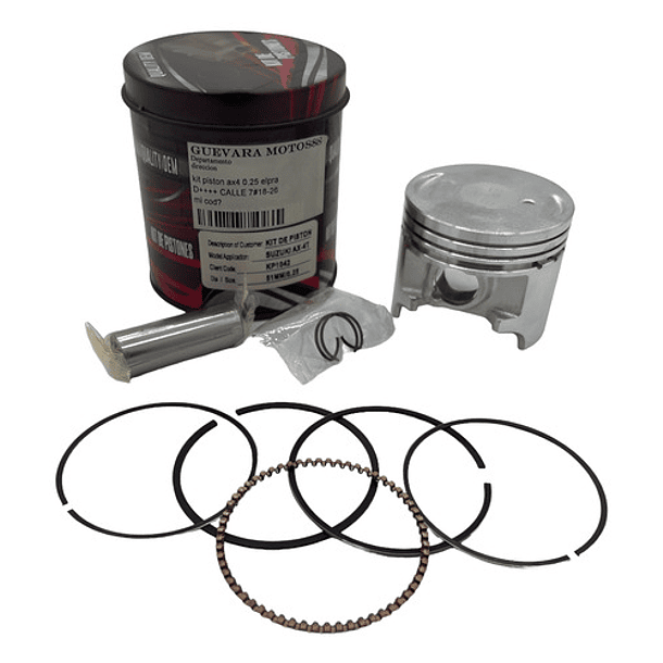 kit piston ax4-viva r 0.25 elpra 1