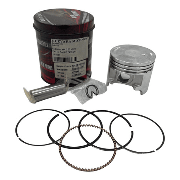 kit piston ax4-viva r 0.25 elpra 2