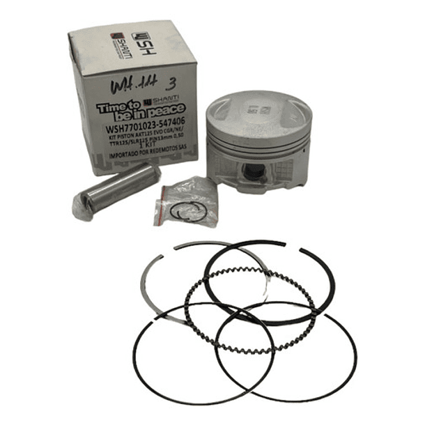 kit piston nxr125 bross-xr125-akt125 nkd 13mm bajo 0.50 shanti 2