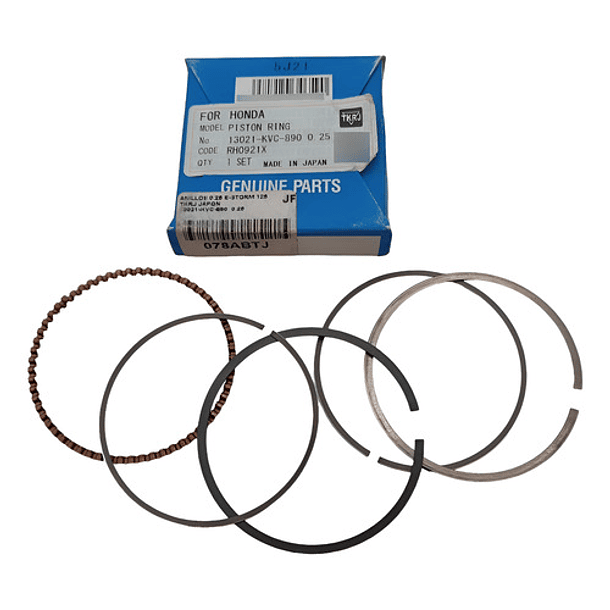 anillos e-storm125-cb125e 0.25 tkrj + 1