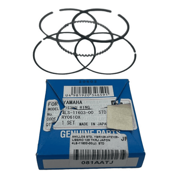 anillos ybr125-libero125-xtz125 std tkrj + 2