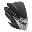 Farola Hayate Completa Negro Con Calcas Roja Evol 2