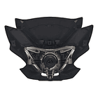 Farola Hayate Completa Negro Con Calcas Roja Evol 3