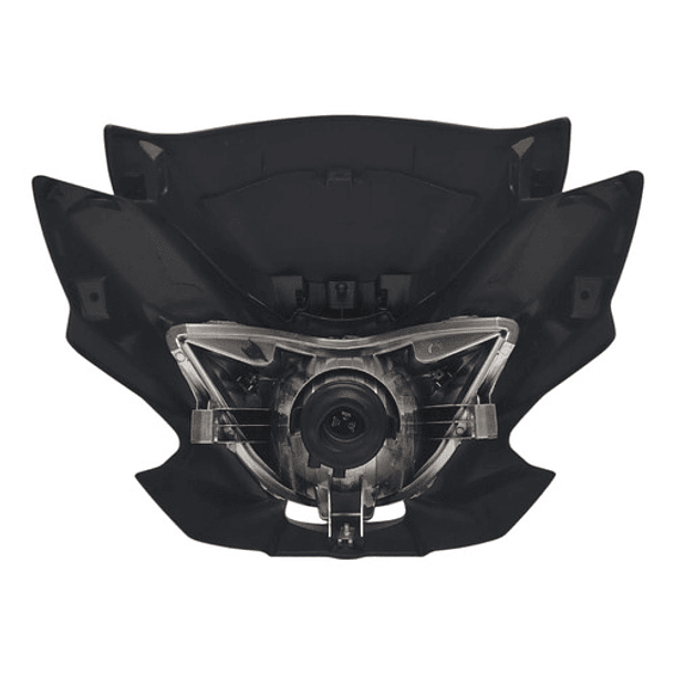 Farola Hayate Completa Negro Con Calcas Roja Evol 3