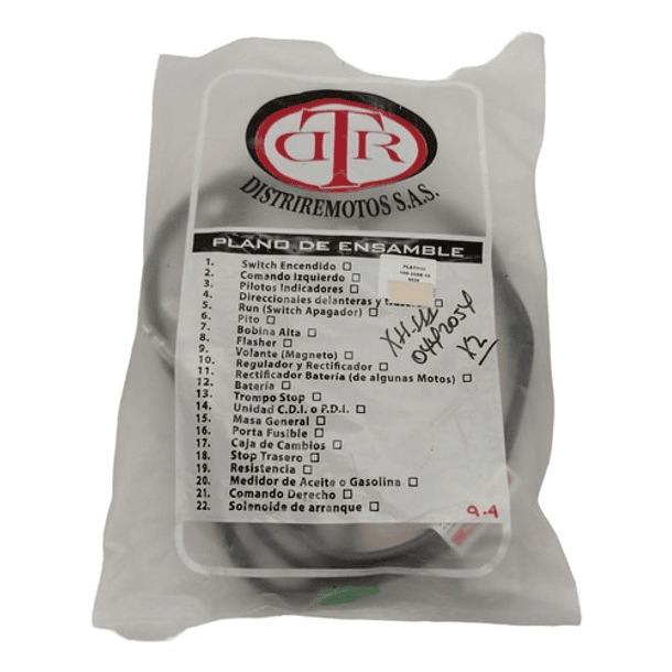 Ramal Electrico Platino-100 Auteco // Distriremotos // 1