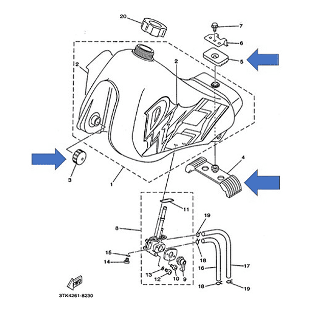 Cauchos Tanque Gasolina Dt125 Original 4