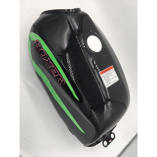 Tanque De Gasolina Boxer Ct Negro Con Calcas Verdes Duramax 3