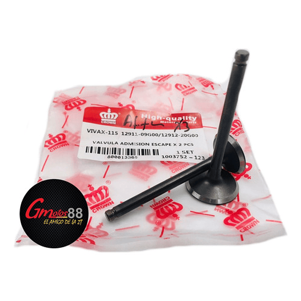 Valvula Admision Y Escape Vivax-115best/viva //coronita//  1