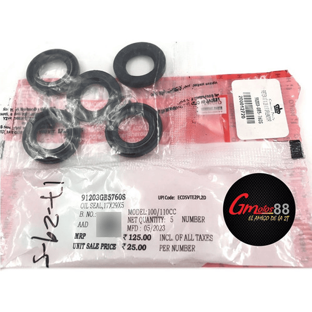 Retenedor 17-29-5 Honda //original// 1