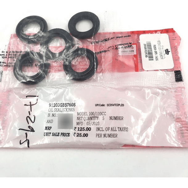 Retenedor 17-29-5 Honda //original// 3