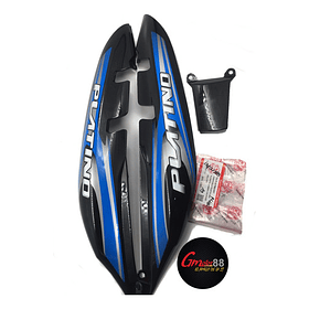 Cola Sillin Platino-100 Negra Con Calcomanias Azul //kanuni/