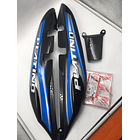 Cola Sillin Platino-100 Negra Con Calcomanias Azul //kanuni/ 3