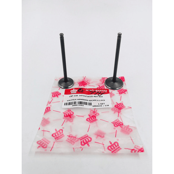 Válvula De Admisión Y Escape Cbf-150/xr/cb150 //coronita// 2