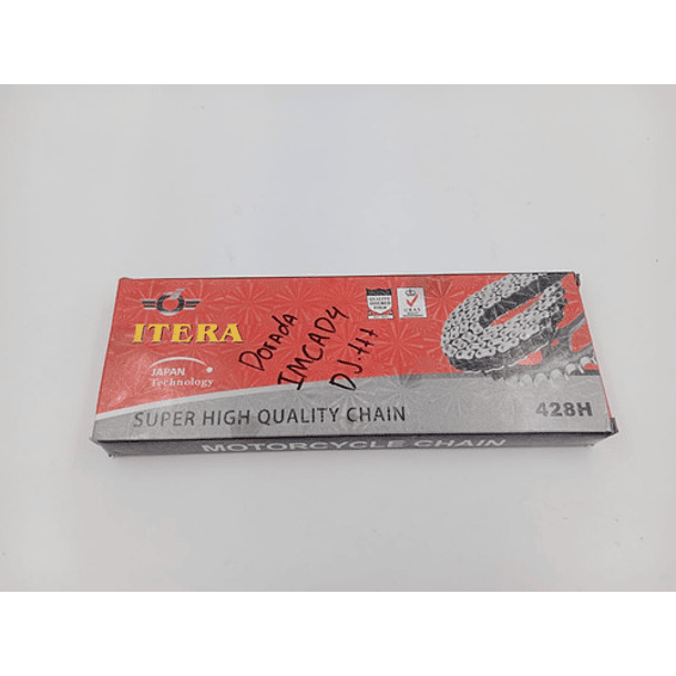 Cadena 428h-124 Dorada Itera 2