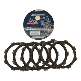 Juego Disco Clutch Akt Nkd125 Carguero 3w200 Original