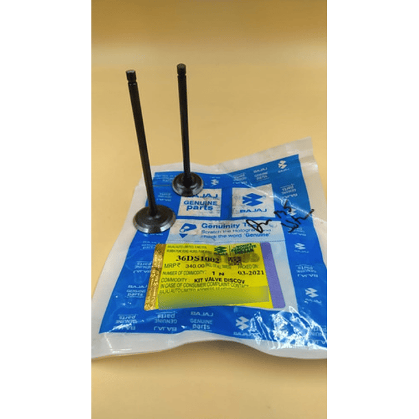 Válvulas Admisión Y Escape Discover125 / 135 M/v /original/  2