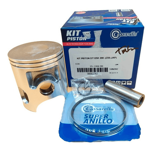 Kit Pistón Dt-125 (( 2.00 )) Alto Rendimiento / Completo 1