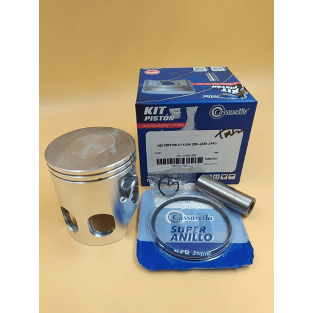 Kit Pistón Dt-125 (( 2.00 )) Alto Rendimiento / Completo 2