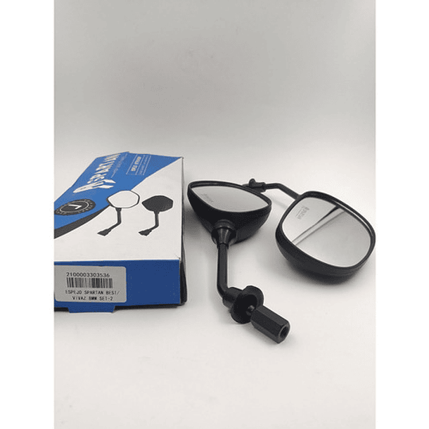 ( Par ) Espejos/retrovisor Best-125 / Vivax // 8mm Spartan 1