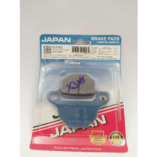 Pastillas De Freno Gn-125 H / Japan / Tipo Original