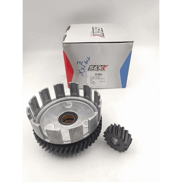 Prensa Clutch Ax-100 + Piñón De Primario Marca S&k 2