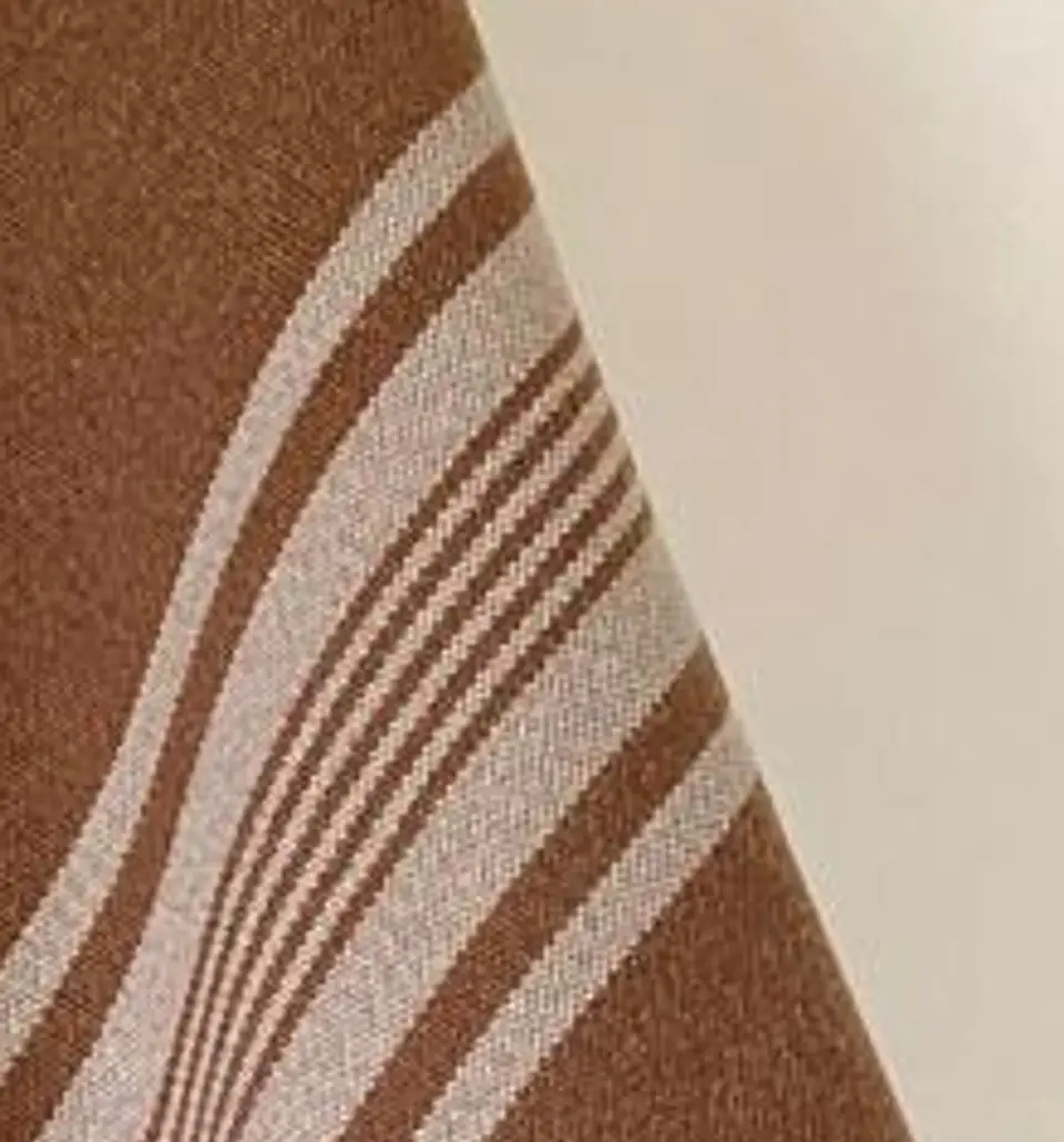 Poncho tradicional color Camel - Listado cordoncillo Beige. 5