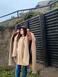Poncho Tradicional - Color Bisón - con Listado Peinecillo Beige. - Miniatura 2