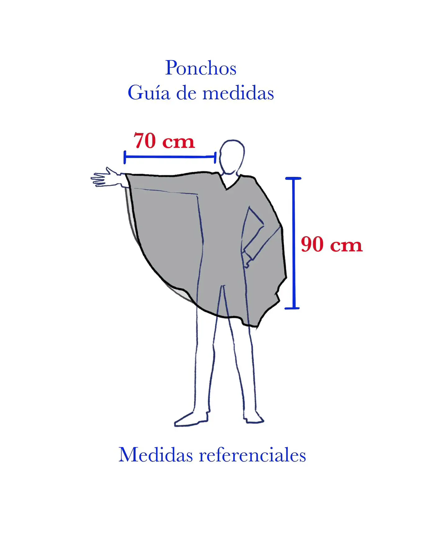 Poncho con Gorro Gris Marengo - Peinecillo Beige. 4