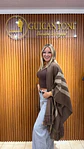 Ruana Café y Beige. - Miniatura 4