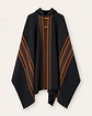 Poncho con Gorro Gris Marengo - Peinecillo Camel. - Miniatura 1
