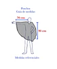 Poncho Tradicional Gris Marengo - Peinecillo Camel. - Miniatura 5