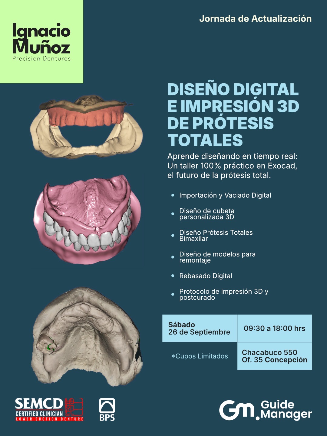 Diseño digital e impresión 3D de Prótesis Totales - 26 Septiembre