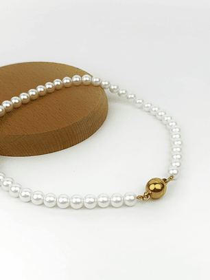 Colar de Pérolas com Fecho Magnético