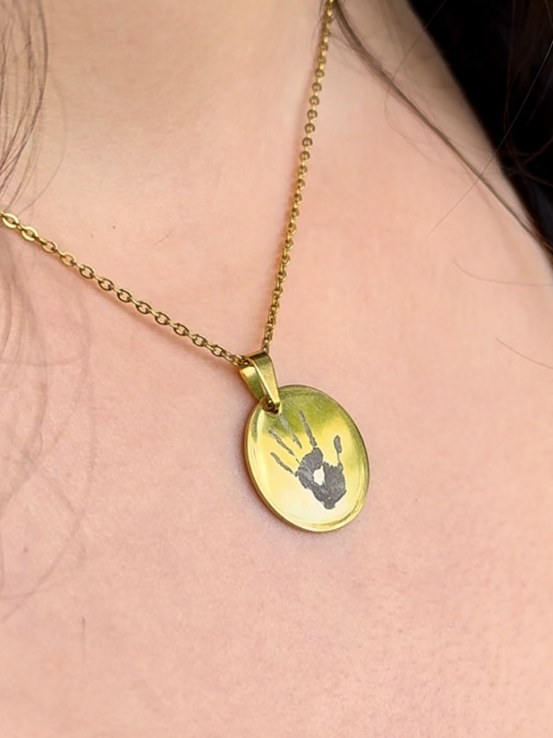 Colar Dia da Mãe - Impressão Mão / Digital 1