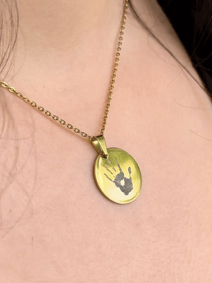 Colar Dia da Mãe - Impressão Mão / Digital