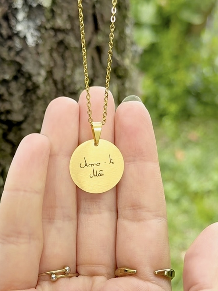 Colar Memória Escrita Gravada 2