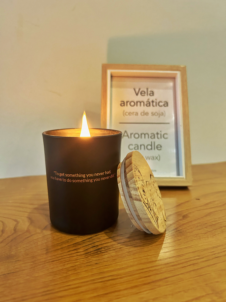 Vela Aromática Artesanal Frase Personalizada 3
