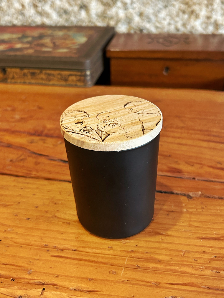 Vela Aromática Artesanal c/ Fotografia na Tampa 1