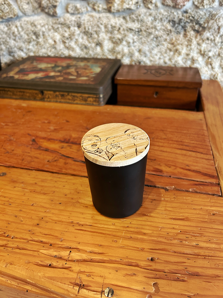 Vela Aromática Artesanal c/ Fotografia na Tampa 2