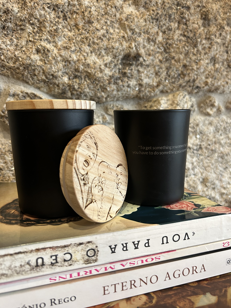Vela Aromática Artesanal c/ Fotografia na Tampa 7